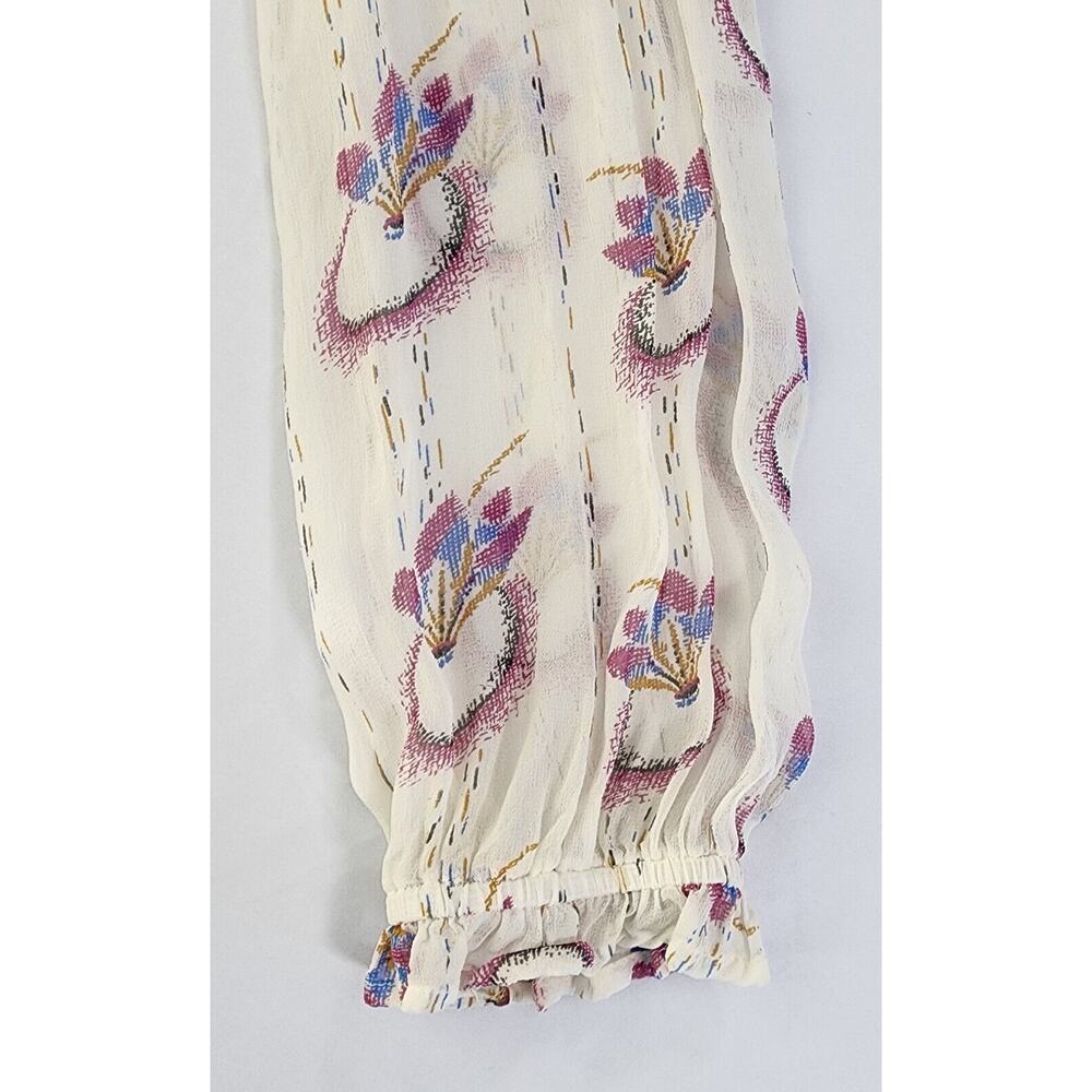 Free People Dress Womens Small White Floral Bohemian Wild Horses Dream Catcher - Picture 9 of 13